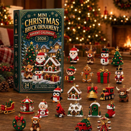 Mini Christmas Brick Ornament Advent Calendar 24 Day Unique Buildable Holiday AU