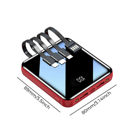 20000mAh Backup External Battery LED Power Bank Pack Fast Charger for Phone 4USB