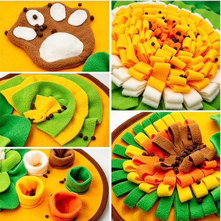 Pet Dog Cat Snuffle Mat, Foraging Food Hidden Feeding Toy for Boredom Relief