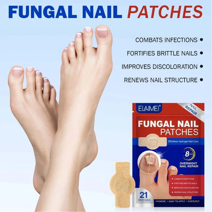 3Bag Toenail Antiseptic Patch Long Lasting Breathable Fungal Nail Patches 63Pcs