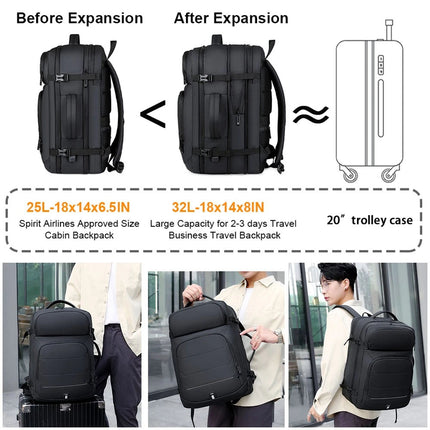 50L Large Men Waterproof Business Luggage Backpack Travel Bag School Laptop Bag