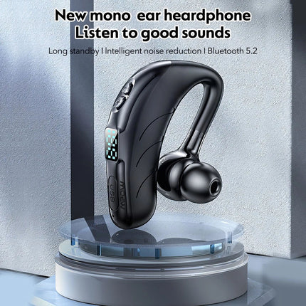 Trucker Handsfree Wireless Earpiece Bluetooth 5.2 Single Earphone Earbud Headset