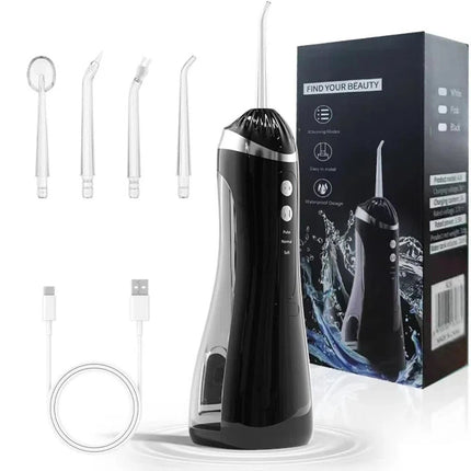 Water Flosser Cordless Dental Oral Irrigator for Teeth Cleaner 4 Jet Tips 3 Mode