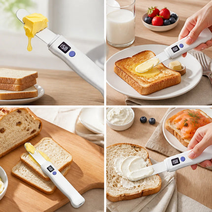 Heated Butter Knife With Digital Display, Stainless Steel Heated Butter Spreader