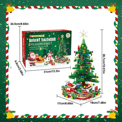 Advent Calendar 24 Days Xmas Countdown Gift Christmas Tree Building Toy Set ST-21