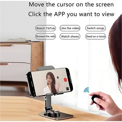 Auto Screen Clicker Bluetooth Ring Remote Wearable Controller Video Scrolling White