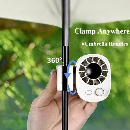 Portable Car Clip Fan 360°100 Speed Wind USB Rechargeable Clamp Electric Fan