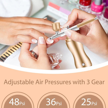 Portable Nail Air Brush with Compressor Nails Art Cake Painting Craft Airbrush