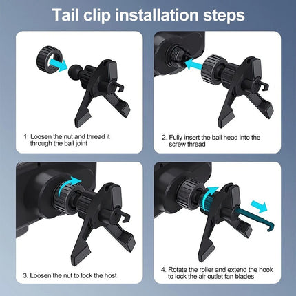 Universal Dual Coil Foldable Phone Holder Car Wireless Charger Car Phone Mount