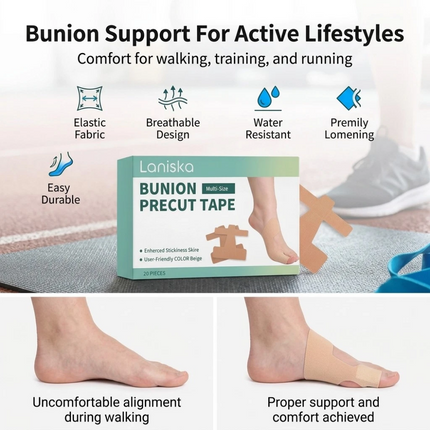 60PCS Bunion Corrector & Pain Relief Kinesiology Athletic Tape For Bunions