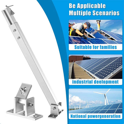 2Pcs Solar Panel Tilt Mount Brackets RV Flat Surface Mounting Set Adjustable