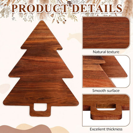 Christmas Cutting Board Christmas Tree Shaped Cutting Board Reusable Wooden Tray