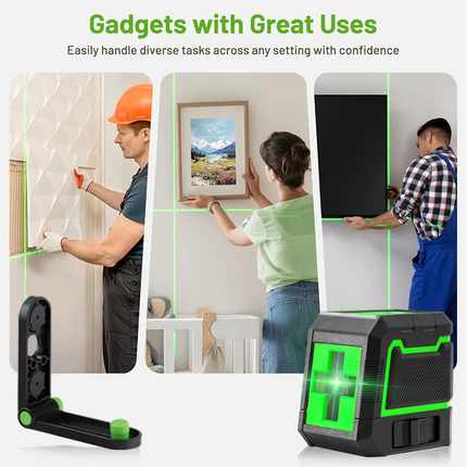Green Beam Cross Line Laser Level Self Leveling Home DIY Level Water Resist IP54
