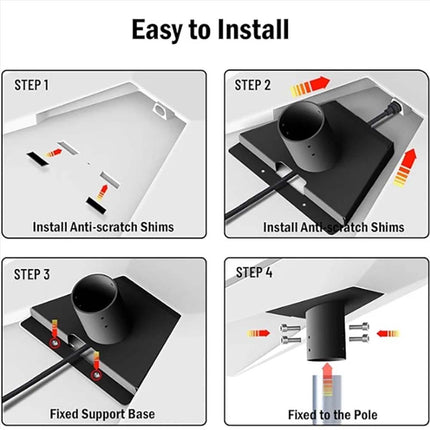 Gen 3 Mount for Starlink Wall/Roof Mounting Kit Standard Dish Pole Adapter Black