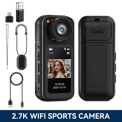 2.7K Portable WiFi Camera Thumb Action Camera Pocket Cam with Lanyard