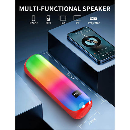 Bluetooth Box 40W Sound IPX7 Waterproof RGB Lights Wireless Outdoor Speaker