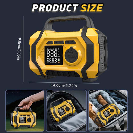 9000A Car Jump Starter Power Bank With Air Compressor Battery Booster 5 in 1 HOT