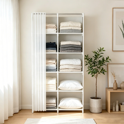 Floor Standing Bookshelf Storage Cabinet For Home Living Room Bedroom Clothes