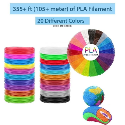 3D Printing Pen Drawing Tool LCD Screen USB Powered with Filaments for Boys And Girls Art Purple