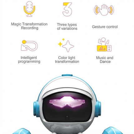 Robot Toys, Rechargeable Remote Control Robot Toys,RC Robots with LED Eyes