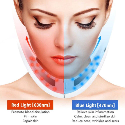 Electric V-Face Shaping Massage Face Lifting Slim Double Chin Removal Machine Pink