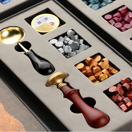 DIY Custom Stamps Wax Seal Box Kit Detachable Stamp Spoon Sealing Gift