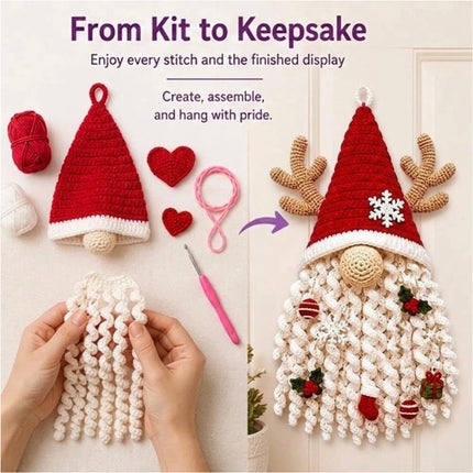 Santa Claus Christmas DIY Door Hanging Set Farmhouse Unfinished kit