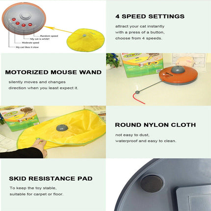 Interactive Cat Toy Electronic Kitten Teaser Moving Mouse Fabric Puzzle Game