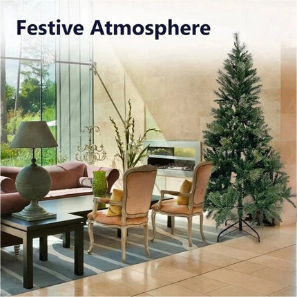Christmas Tree 1.8M Xmas Trees Green Fluffy Tips Metal Stand Easy Assemble