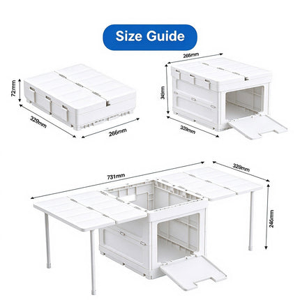 Collapsible Picnic Table Storage Box Portable Outdoor Camping BBQ