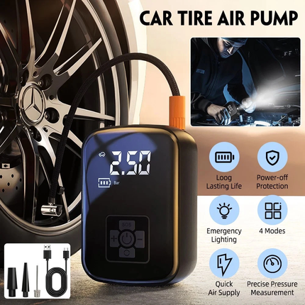 Mini Digital Car Tyre Inflator Pump Portable Auto Air Compressor Bike Motorcycle