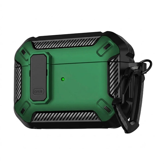 Green Armor Case FOR Apple AirPods Pro, Heavy Duty Shockproof Earphone Protective Cover