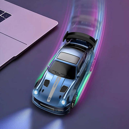 1:64 2.4G High Speed Drift Rc Car 4WD Remote Control Car Mini GTR Racing Model Deep Blue