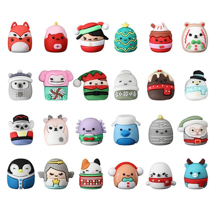 24 Day Micromallows Holiday Advent Calendar 2.5" PVC Toys Christmas Countdown
