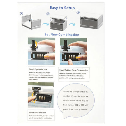 Medicine Lock Box Refrigerator Twin Lock Box for Food Storage Childproof