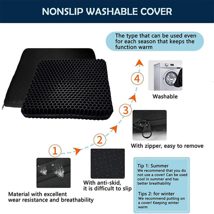 Double Layer Gel Honeycomb Seat Comfort Cooling Support Cushion Flex Pain Relief