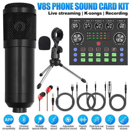 Home Studio Recording Kit Podcast Music Mixer Equipment Condenser Microphone Set