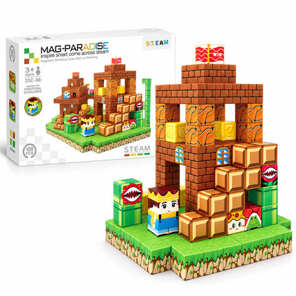 108 Pcs Building Blocks Castle Adventure 3D Cube Construction Toy Christmas Gift