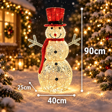 Christmas Snowman LED Light Up for Home Garden Porch Indoor Outdoor Xmas Decor 70/90/120cm