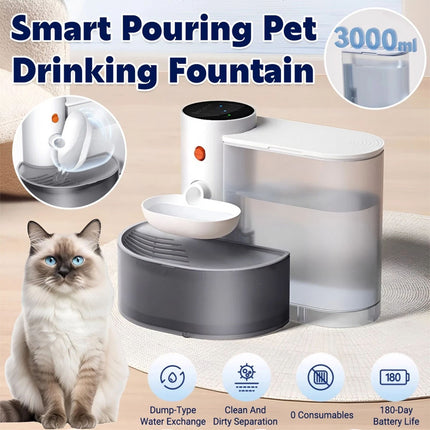 3L Smart Wireless Pet Water Fountain No Need Filter Cat Dog Drinking Water Bowl