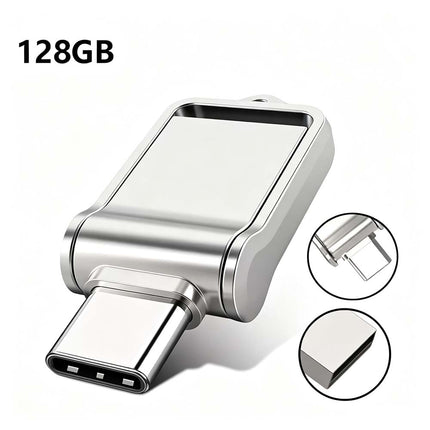 128GB USB 3.0 Type C Memory Stick Otg Flash Drive for Android Samsung Silver