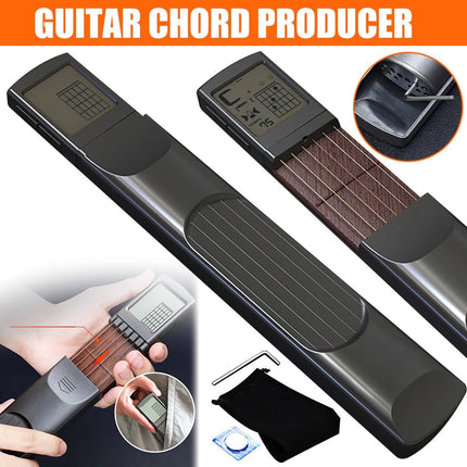 Pocket Guitar Chord Practice Tool Guitar Neck Trainer with Rotating Chord Chart