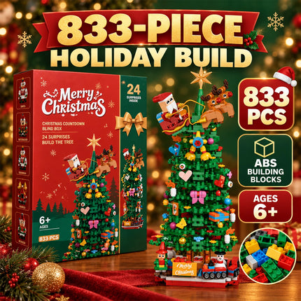 Advent Calendar 2026 Christmas Tree Building Blocks 24 Days Countdown Set
