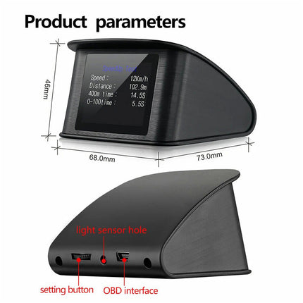 Smart Car HUD P10 Digital Head Up LCD Display Speedometer OBD 2 Scanner Upgrade