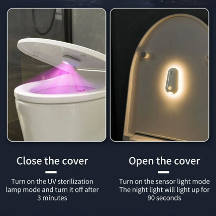 Motion Sensor Activated Toilet UV Sanitizer Toilet Night Light Bathroom