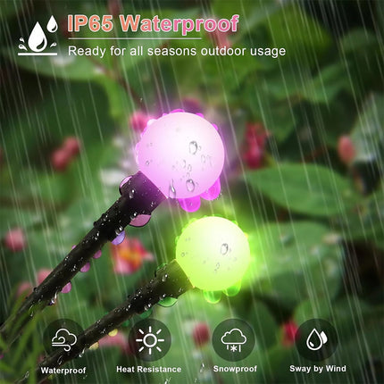 Solar Firefly Lights Swaying Lawn Outdoor Garden Landscape Decor 8pcs LED