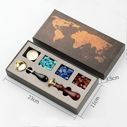 DIY Custom Stamps Wax Seal Box Kit Detachable Stamp Spoon Sealing Gift