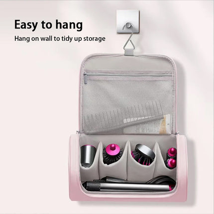 Portable Travel Case Compatible with Dyson Airwrap Complete Styler Attachments     (Pink)