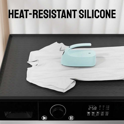 60*60Cm Non-Slip Waterproof Dust-Proof Thicken Silicone Washing Machine Protector Mat Black