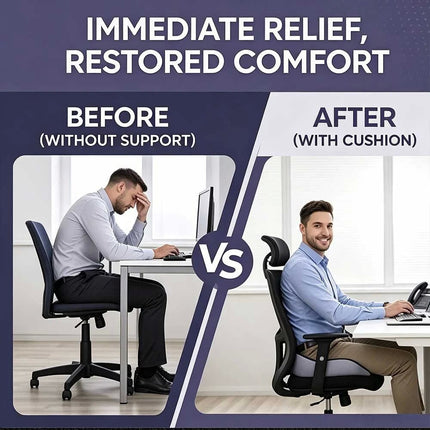 Memory Foam Seat Cushion Ergonomic For Office Chair Wheelchair Seat Pad Home